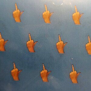 MIDDLE FINGER - Flip Off - Gift Wrapping Paper Sheets - Funny - Joke Gifts